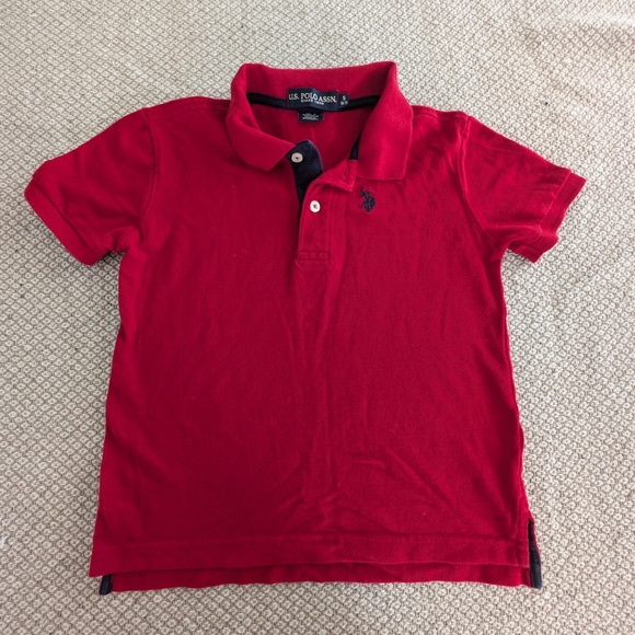 U.S. Polo Assn. Kids Classic Red Polo Shirt Like New - Picture 1 of 4